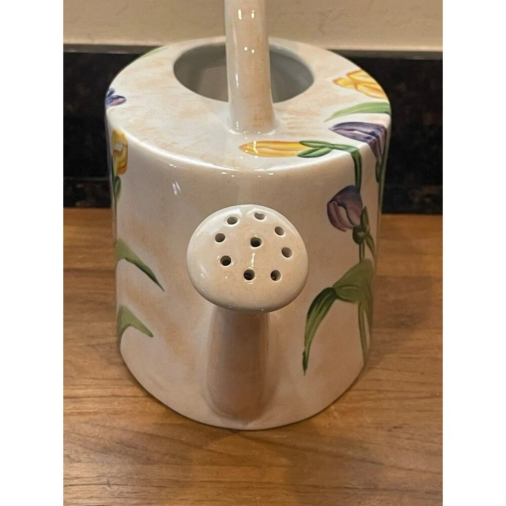 Off 5th ave Italian Ceramic Iris Watering Can 105